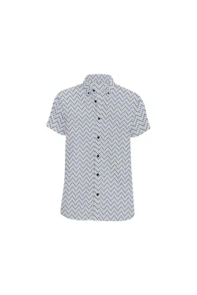 Zig Zag Dots Men's All Over Print Short Sleeve Shirt (Model T53)